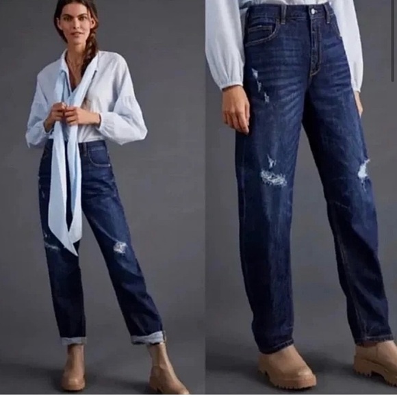 Anthropologie Pilcro The Bow Boyfriend Jean Sz 29 - Picture 1 of 7